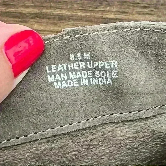 New (MSRP:$89) LEATHER DIBA Wood Wedge Heel Suede Slouch Style Booties - Sz 8.5 - Picture 8 of 15